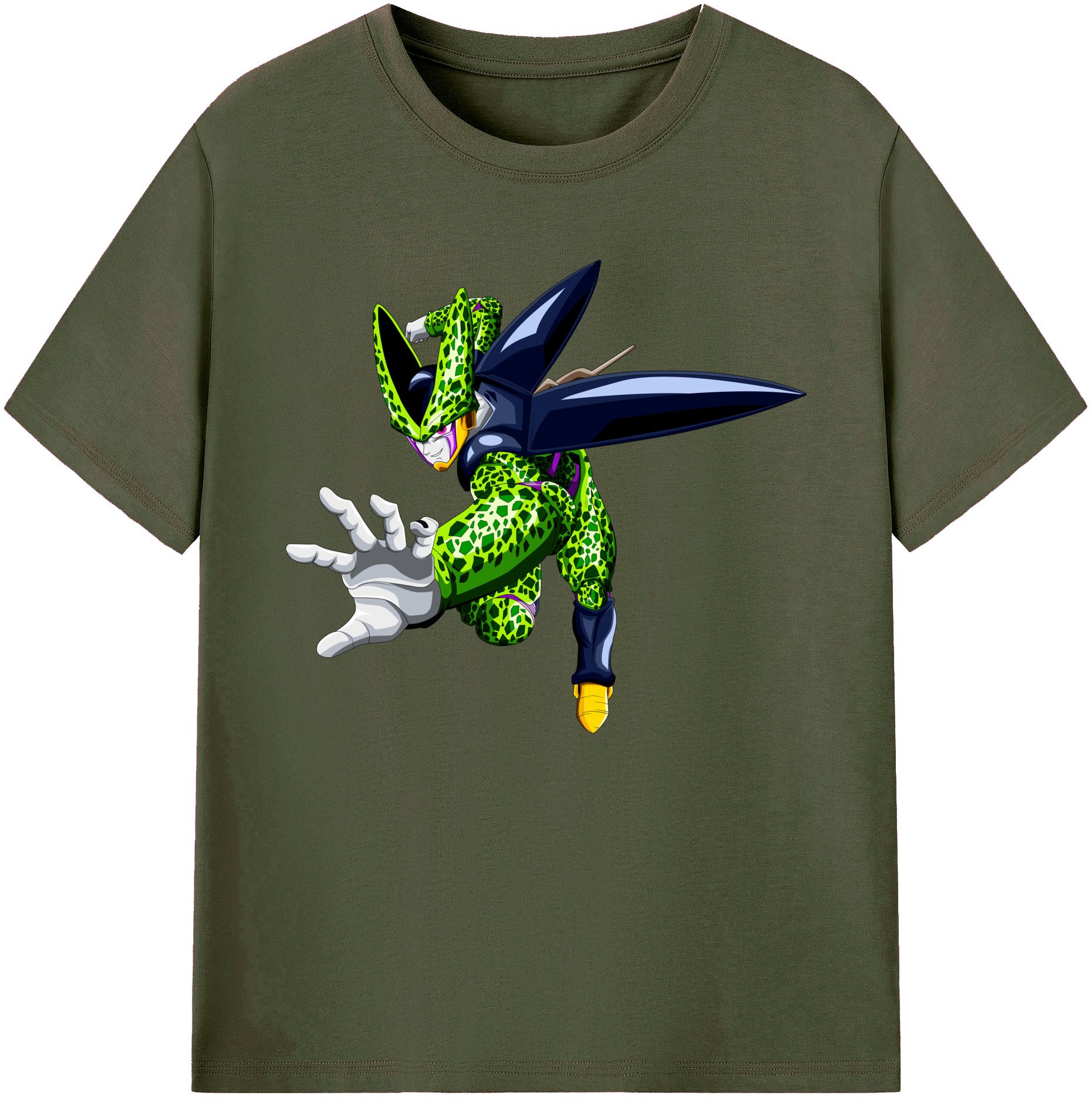 （画像用） ドラゴンボール セル DRAGON BALL Cell 綿100％ メンズ半袖Tシャツ｜肌触りやわらか＆通気性